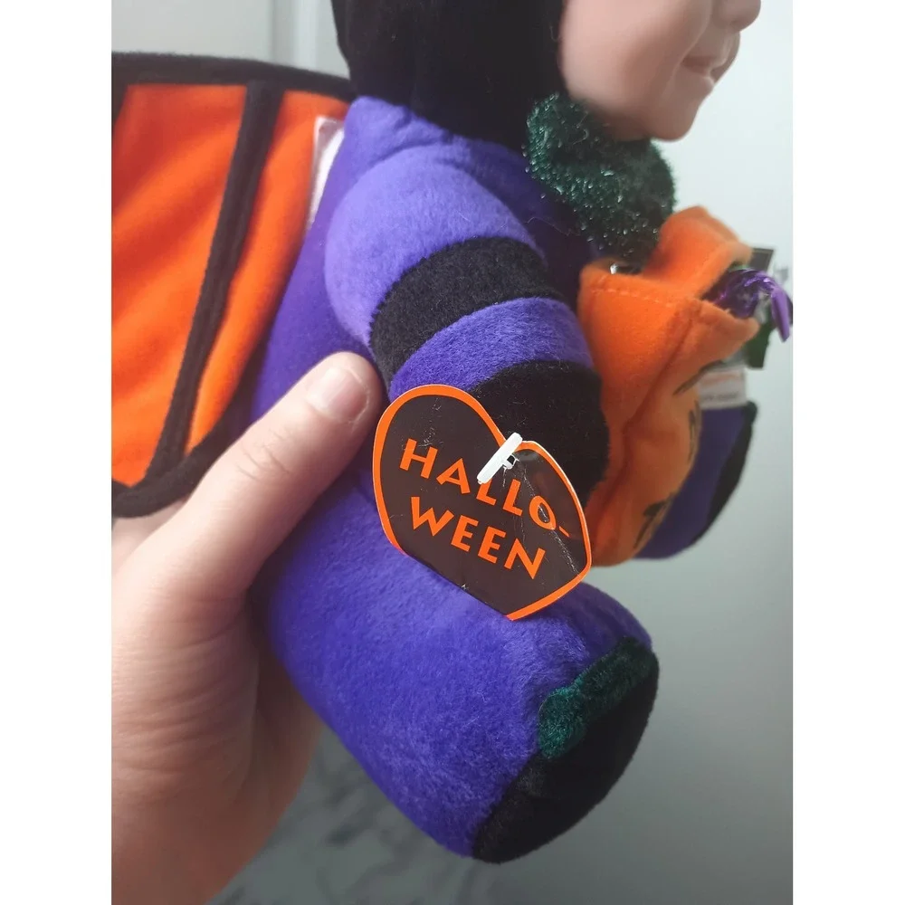 Cuddle Kids 2002 Halloween Batty Bobbie & Pumpkin Doll‎ Set Vintage Plush